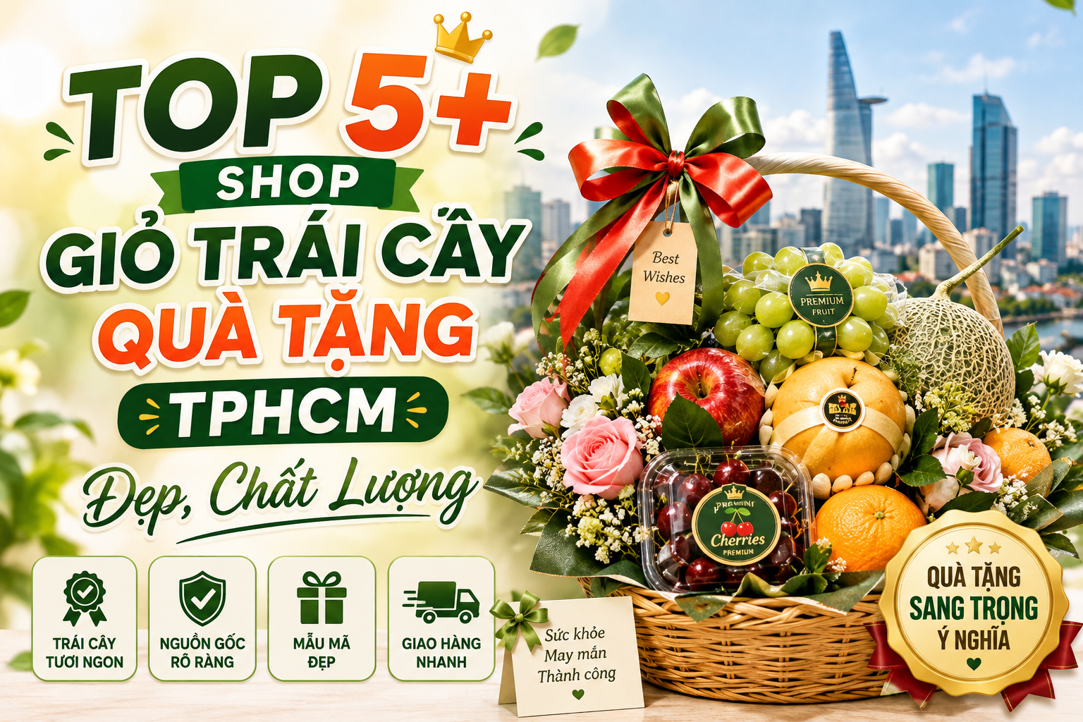 Top 5+ Shop Giỏ Trái Cây Quà Tặng TPHCM Đẹp, Chất Lượng