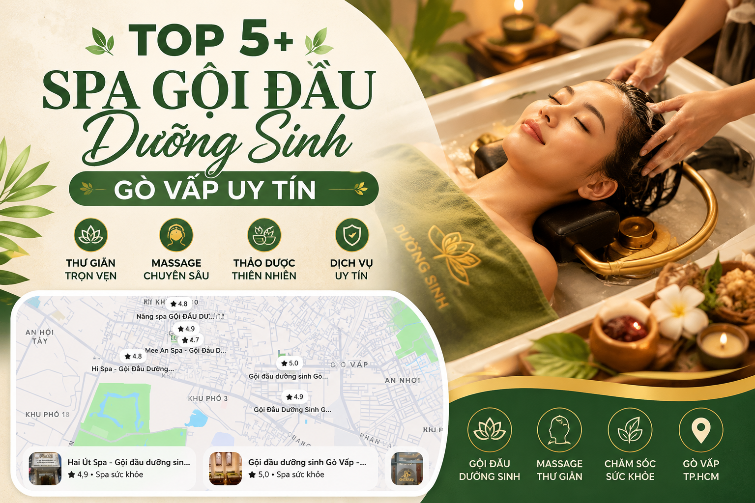 Top 5+ Spa Gội Đầu Dưỡng Sinh Gò Vấp Uy Tín, Thư Giãn Tốt Nhất